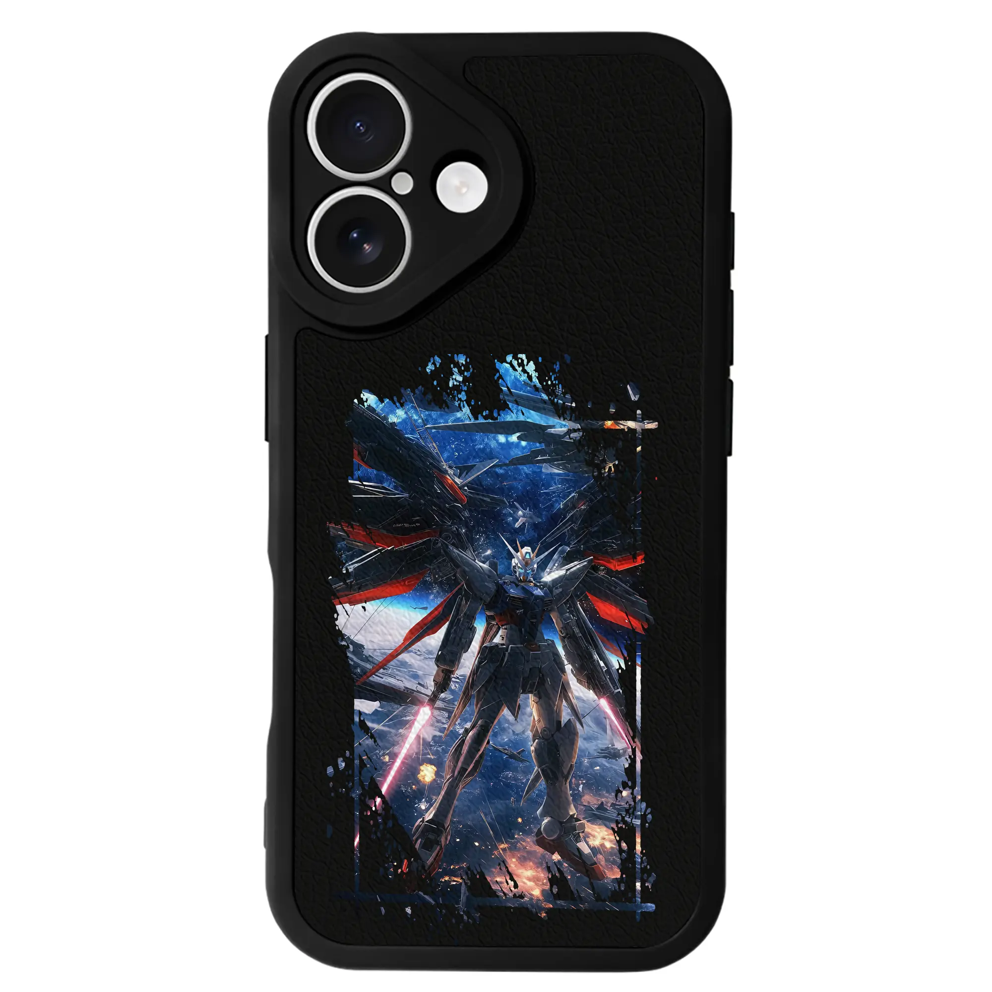 ガンダム グッズ,νガンダム - IPhone 16シリーズ対応 ・ シリコンスマホケース ・ レザー調 ・ 高精度フィット ・ 耐衝撃 ・ ワイヤレス充電対応 ・ 精密カット